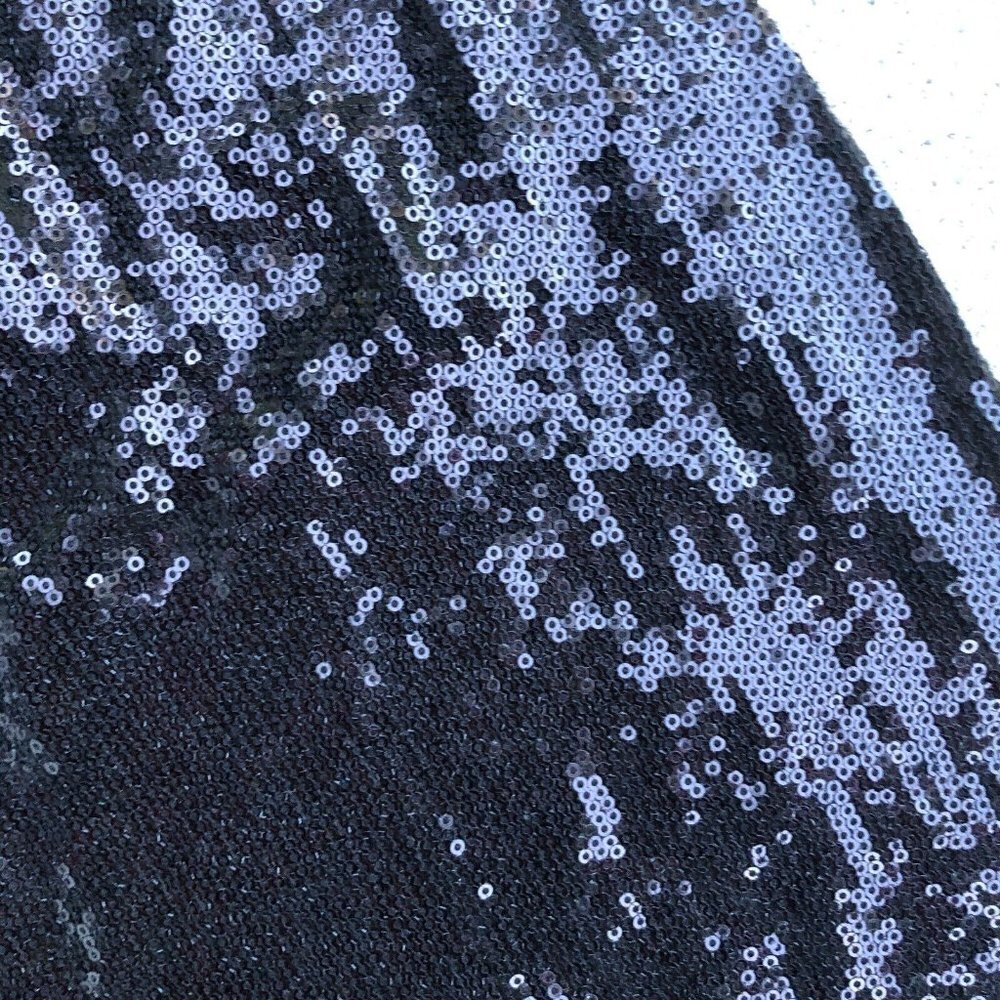 DONNA MORGAN Sequins Black Dress Women's 4P Brand New Long Sleeve Sparkl… - Picture 4 of 6